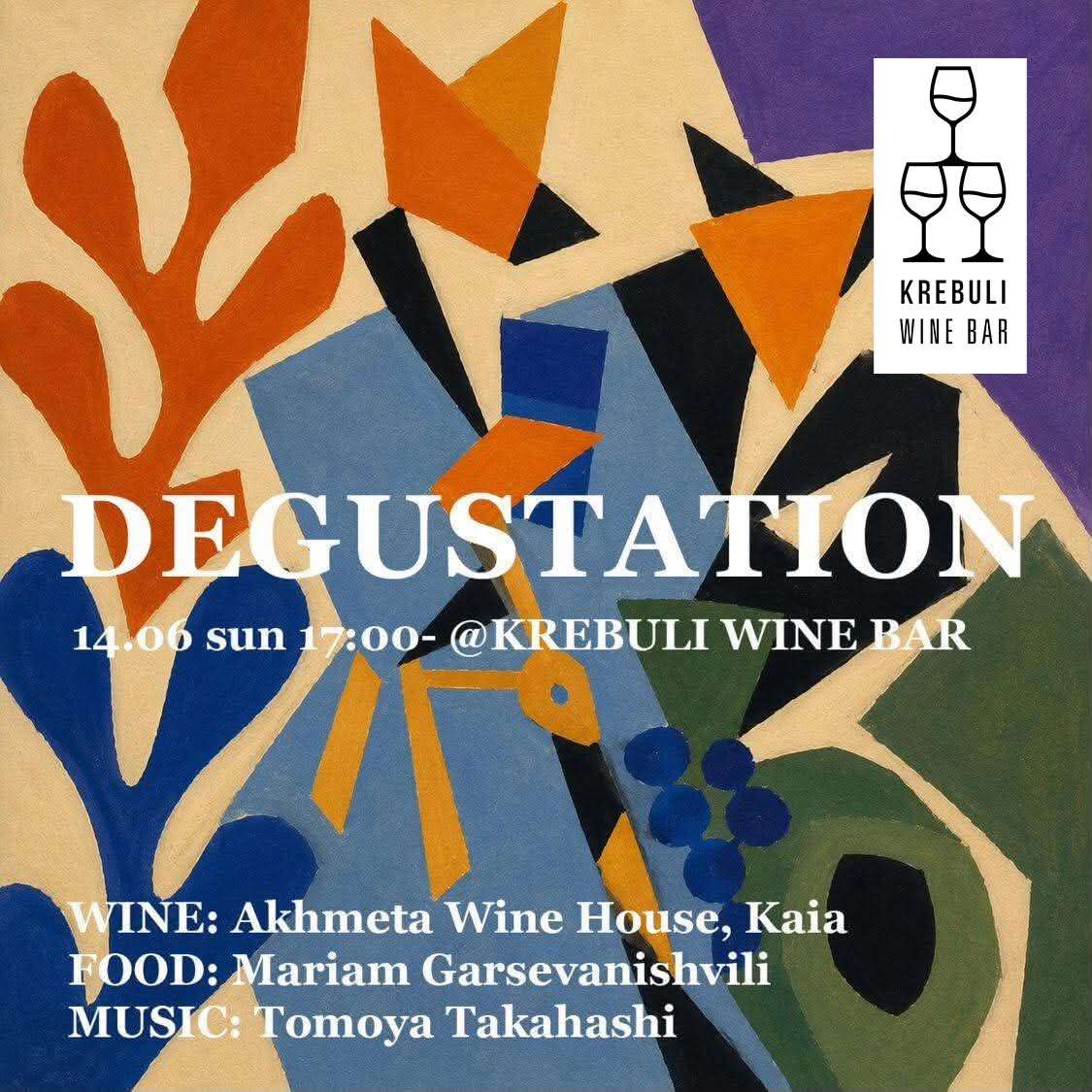 Poster for Wine degustation and food pop up